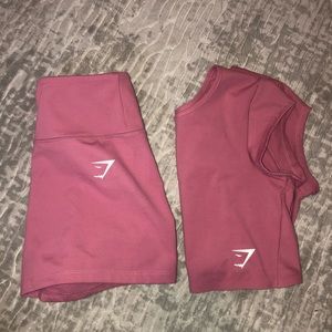 Pink Gymshark workout set
